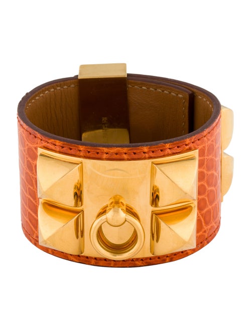 Hermès Alligator Leather Collier de Chien Wrap Bracelet