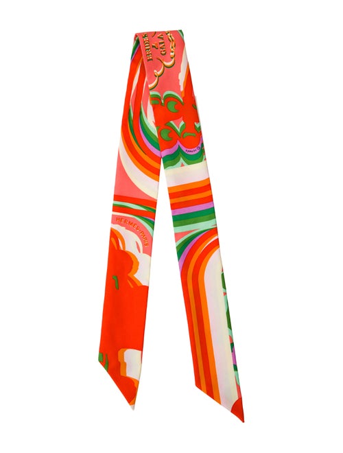 Hermès Brides De Gala Shadow Silk Twilly Scarf