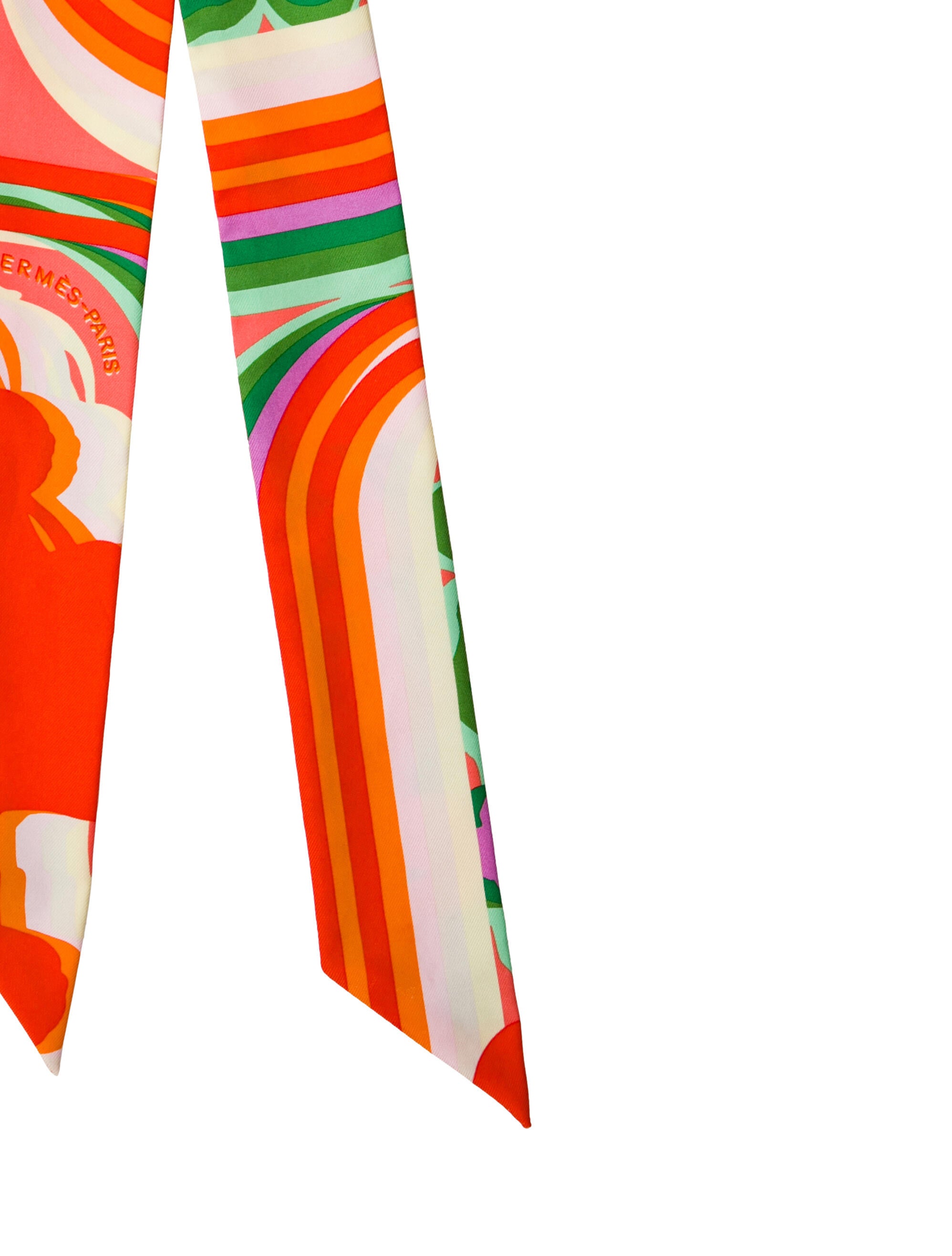 Hermès Brides De Gala Shadow Silk Twilly Scarf