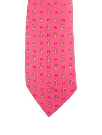 Hermès pattern print tie