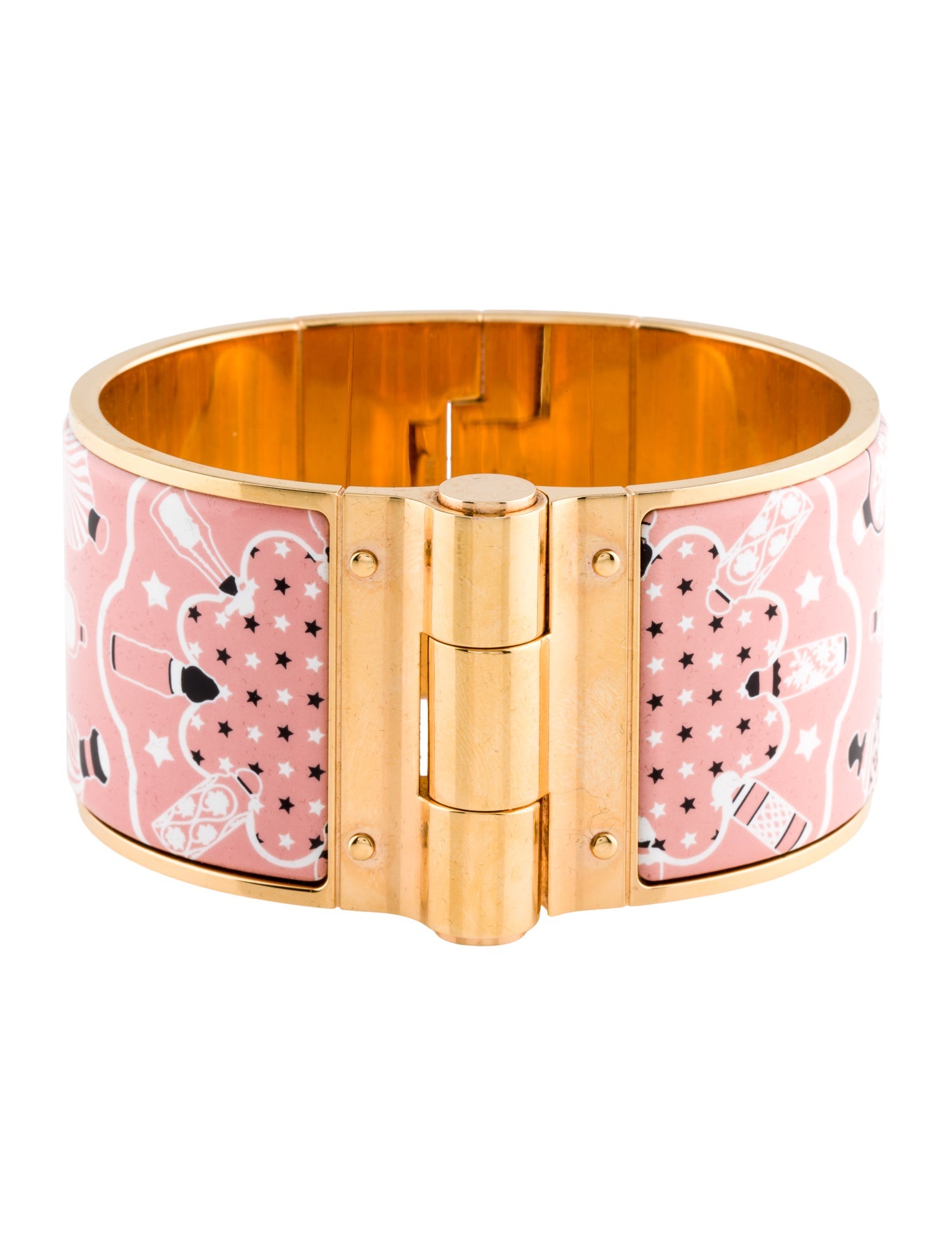 Hermès Enamel Extra Wide Hinged Bracelet