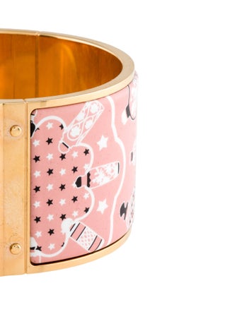 Hermès Enamel Extra Wide Hinged Bracelet