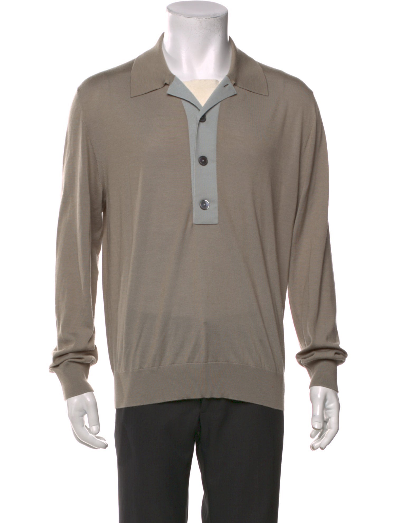 Hermès Cashmere Mock Neck Polo Sweater