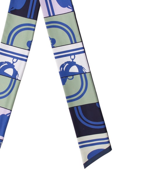 Hermès Brides de Gala En Desordre Maxi Silk Twilly Scarf