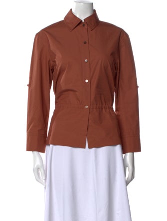 Hermès Long Sleeve Button-Up Top