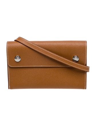 Hermès 2024 Epsom Hermèsnap Wallet on Strap
