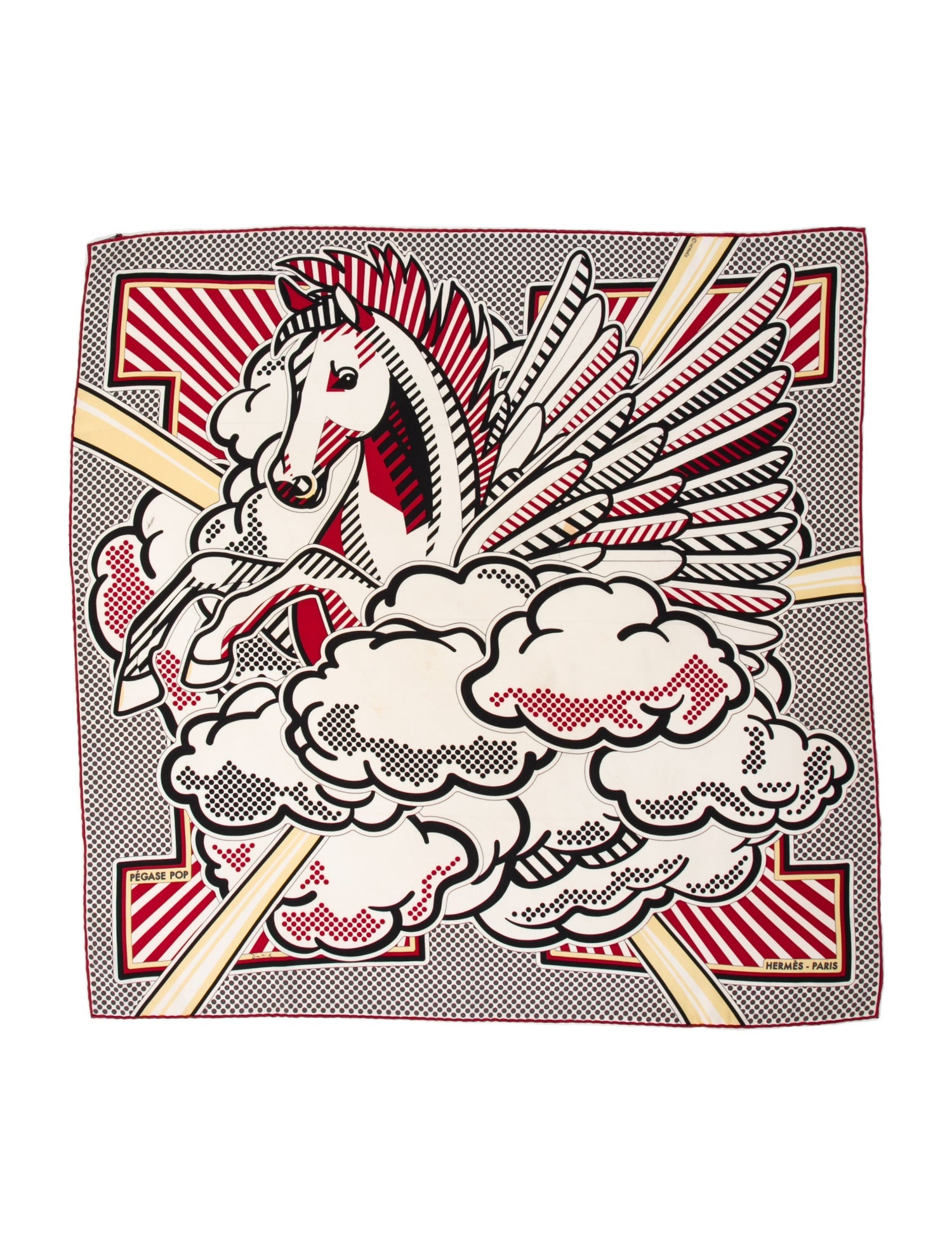 Hermès Pégase Pop Silk Twilly Scarf