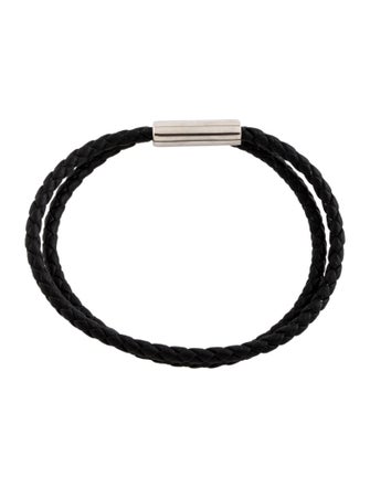 Hermès Braided Leather Tournis Tresse Wrap Bracelet
