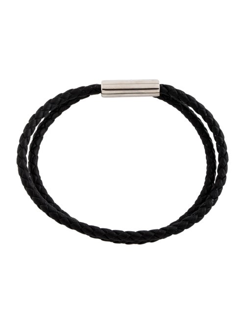 Hermès Braided Leather Tournis Tresse Wrap Bracelet