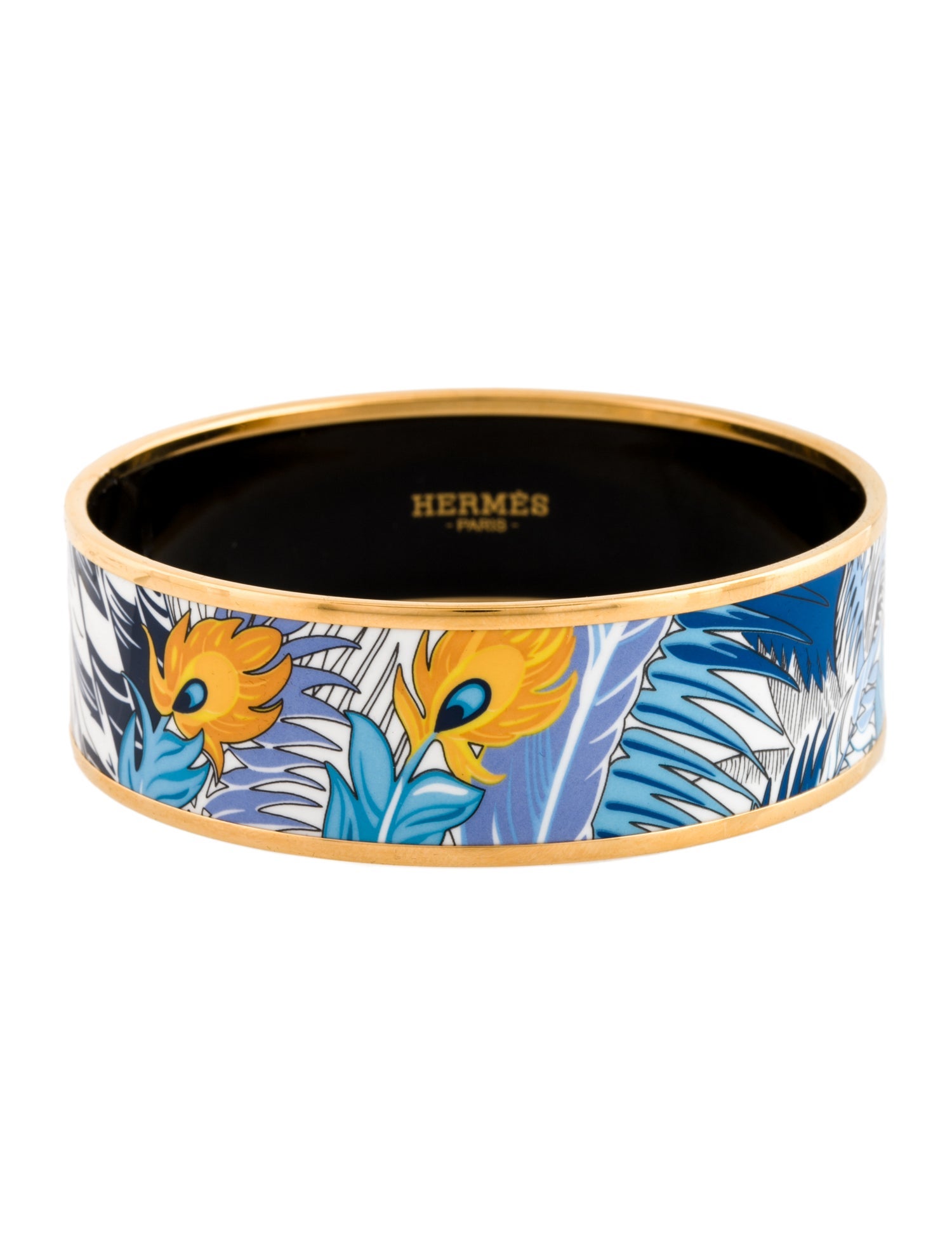 Hermès Wide Enamel Mythique Phoenix Bracelet