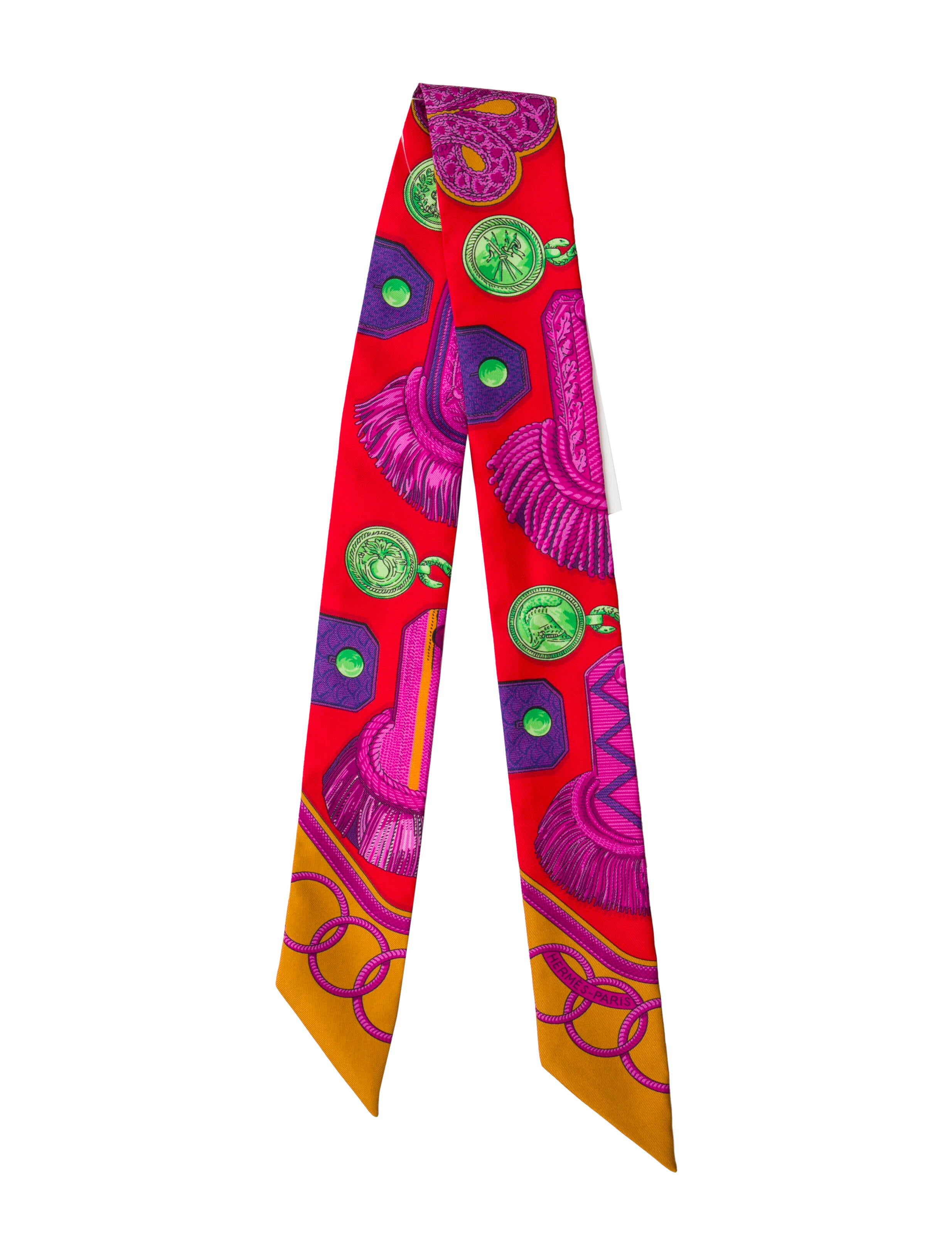 Hermès Epaulettes Silk Twilly Scarf w/ Tags