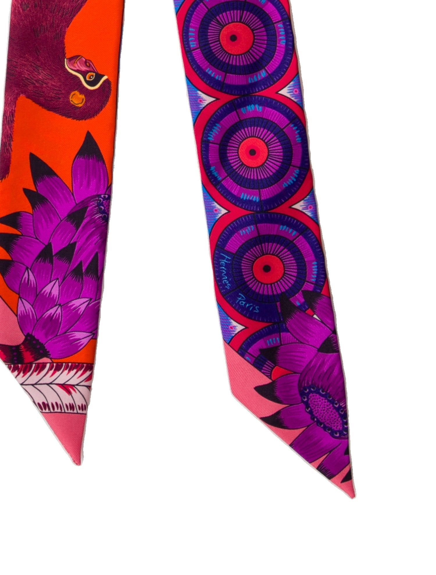 Hermès The Savana Dance Silk Twilly Scarf w/ Tags