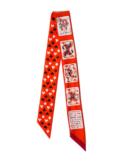 Hermès Jeu de Cartes Silk Twilly Scarf