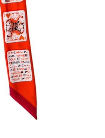 Hermès Jeu de Cartes Silk Twilly Scarf