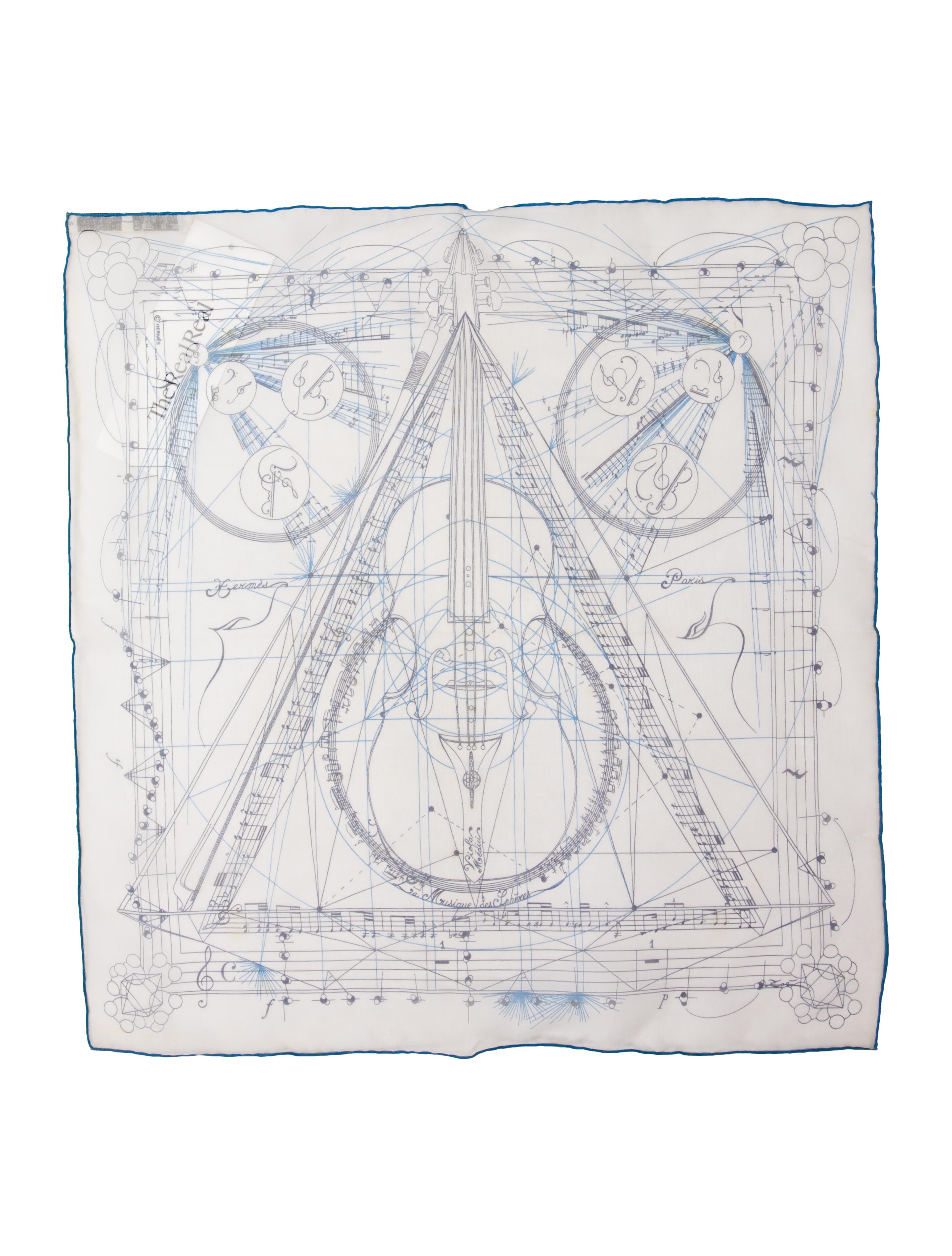 Hermès La Musique des Sphères Mousseline Silk Scarf