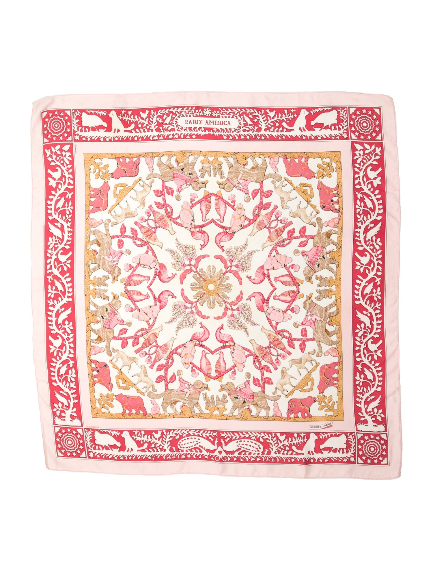 Hermès Early America Silk Scarf
