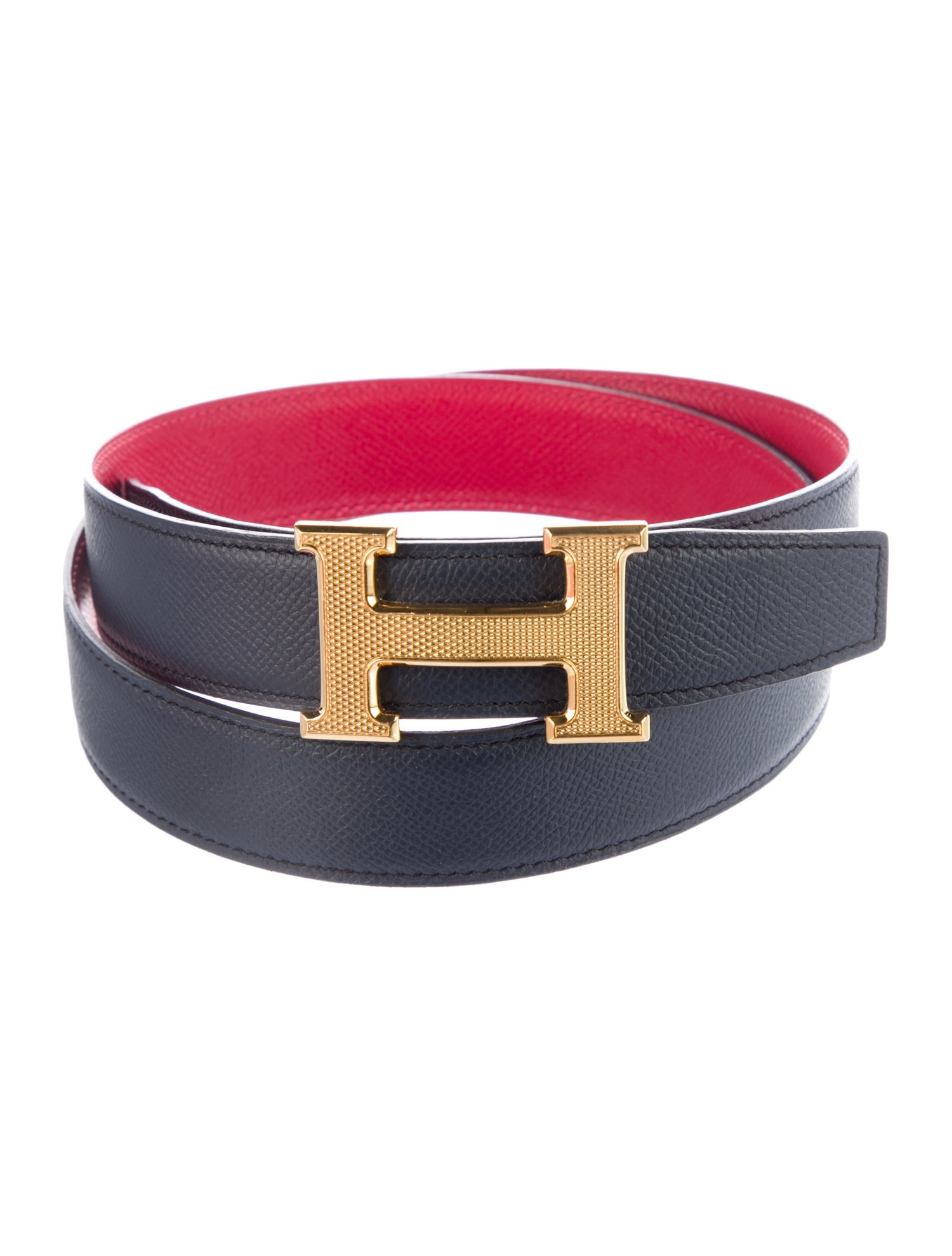Hermès Reversible 32 mm H Guilloché Belt Kit