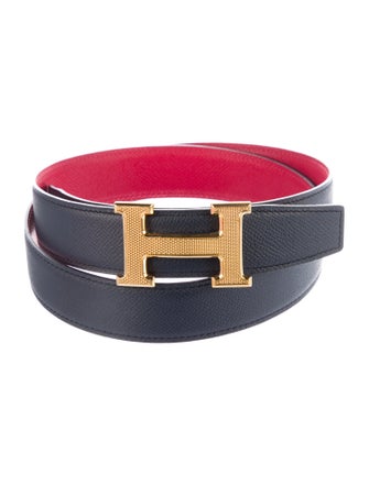 Hermès Reversible 32 mm H Guilloché Belt Kit