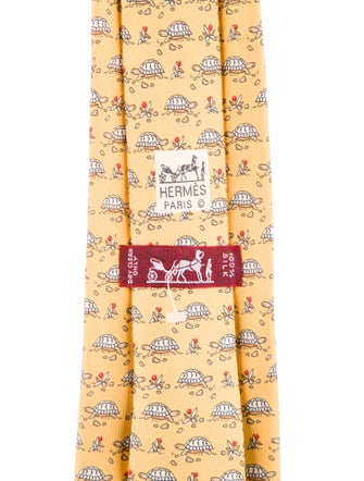 Hermès Pattern Print Silk Tie