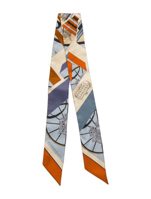 Hermès Springs Springs Bague Silk Twilly Scarf