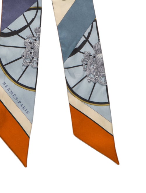 Hermès Springs Springs Bague Silk Twilly Scarf
