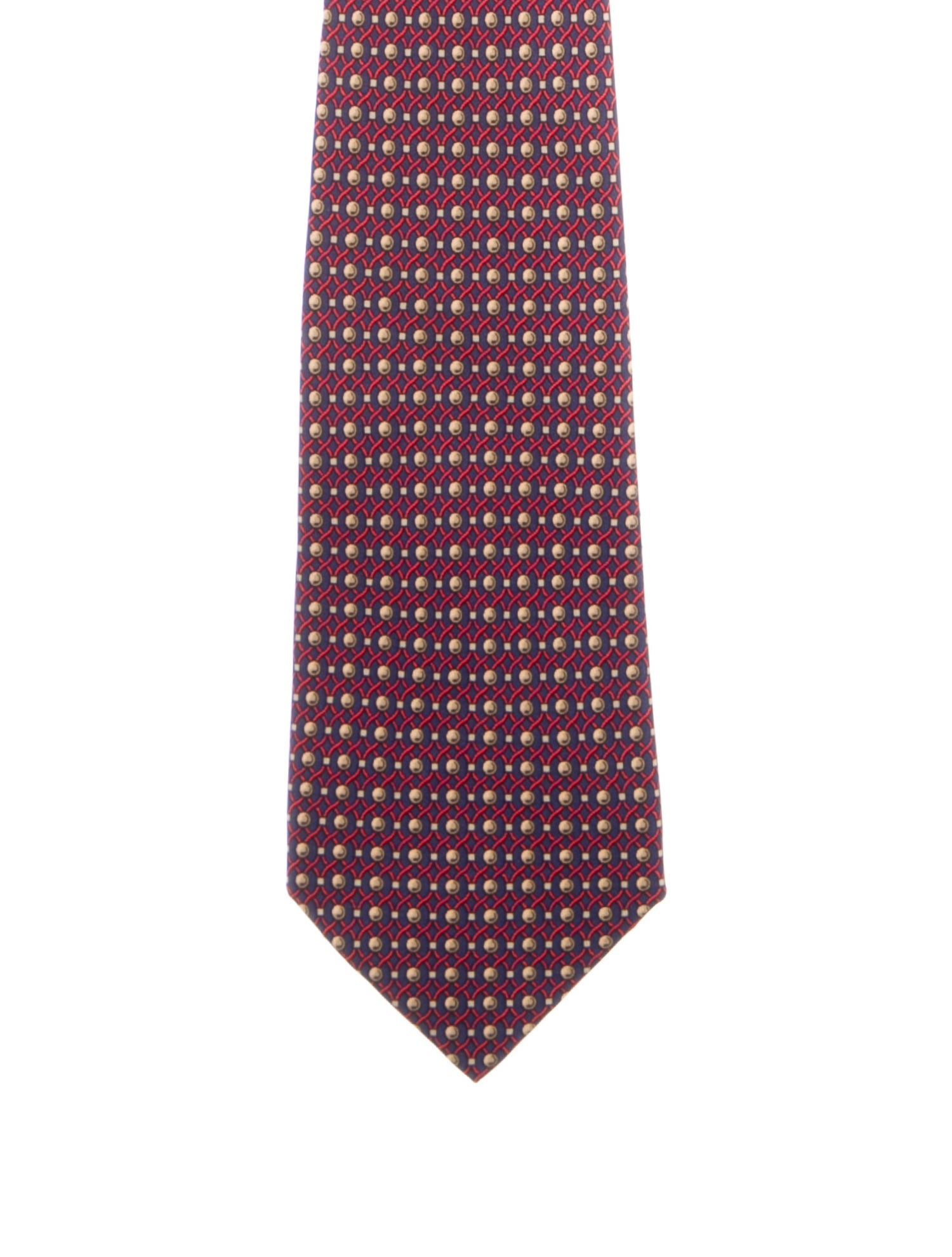 Hermès Pattern Print Silk Tie