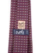 Hermès Pattern Print Silk Tie