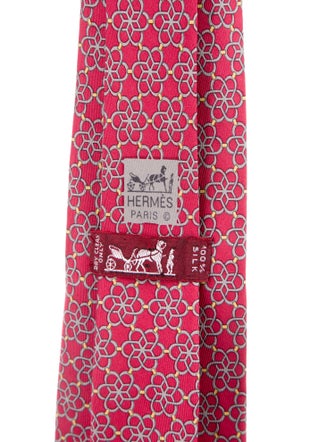 Hermès Pattern Print Silk Tie