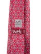 Hermès Pattern Print Silk Tie