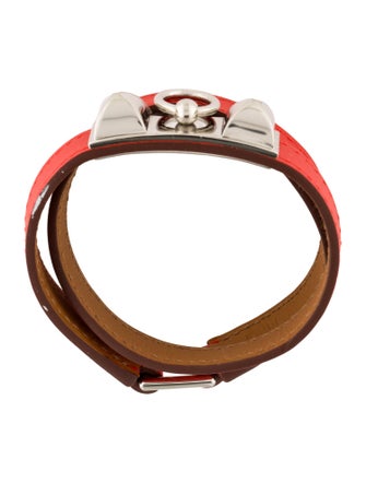 Hermès Leather Rivale Double Tour Bracelet