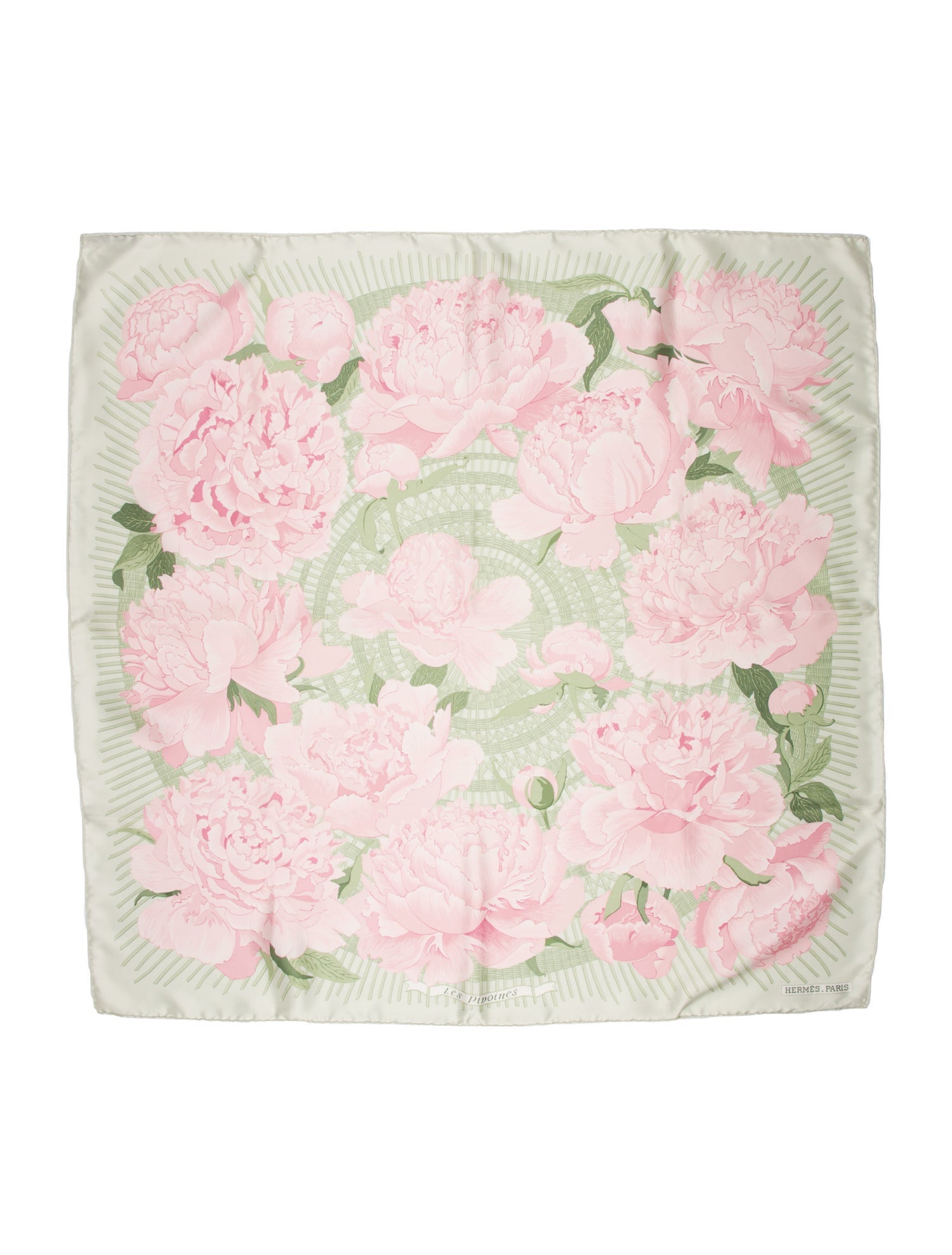Hermès Les Pivoines Silk Scarf