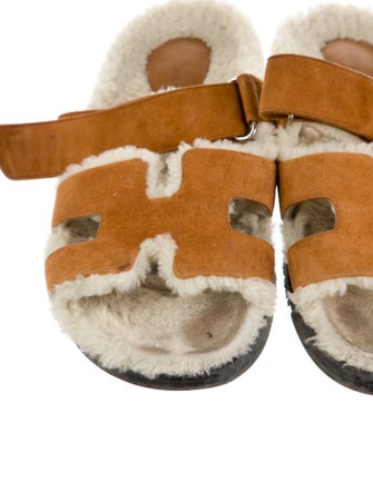 Hermès Suede Slides