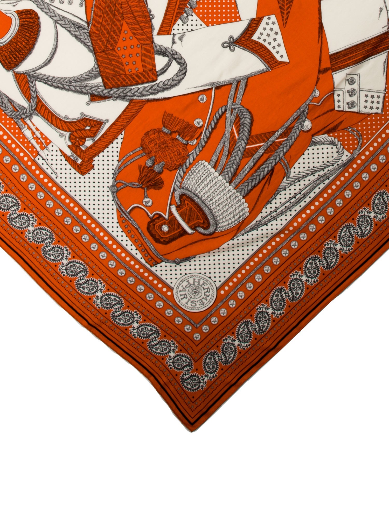Hermès Zouaves et Dragons Bandana Cashmere Shawl w/ Tags