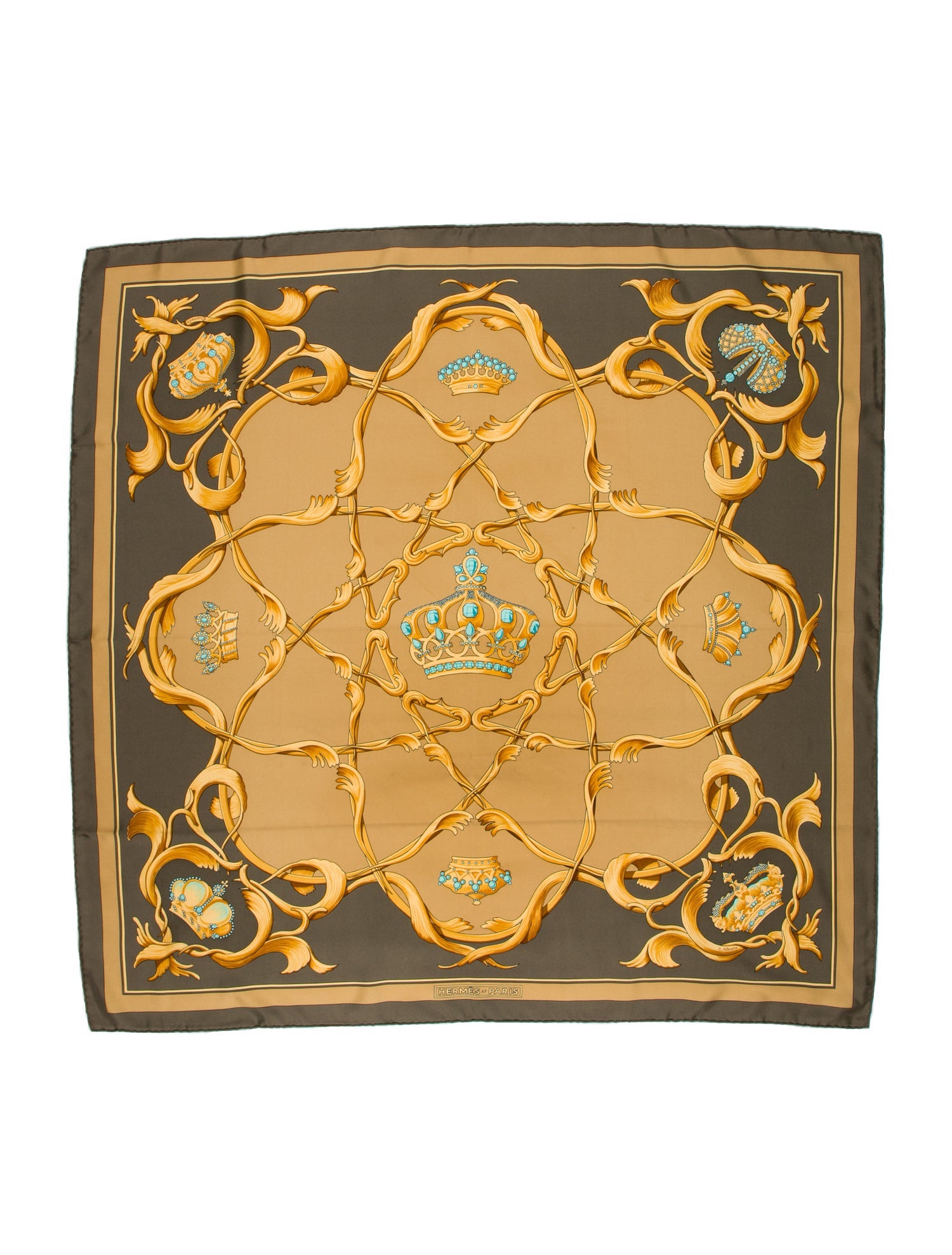 Hermès Couronnes Silk Scarf