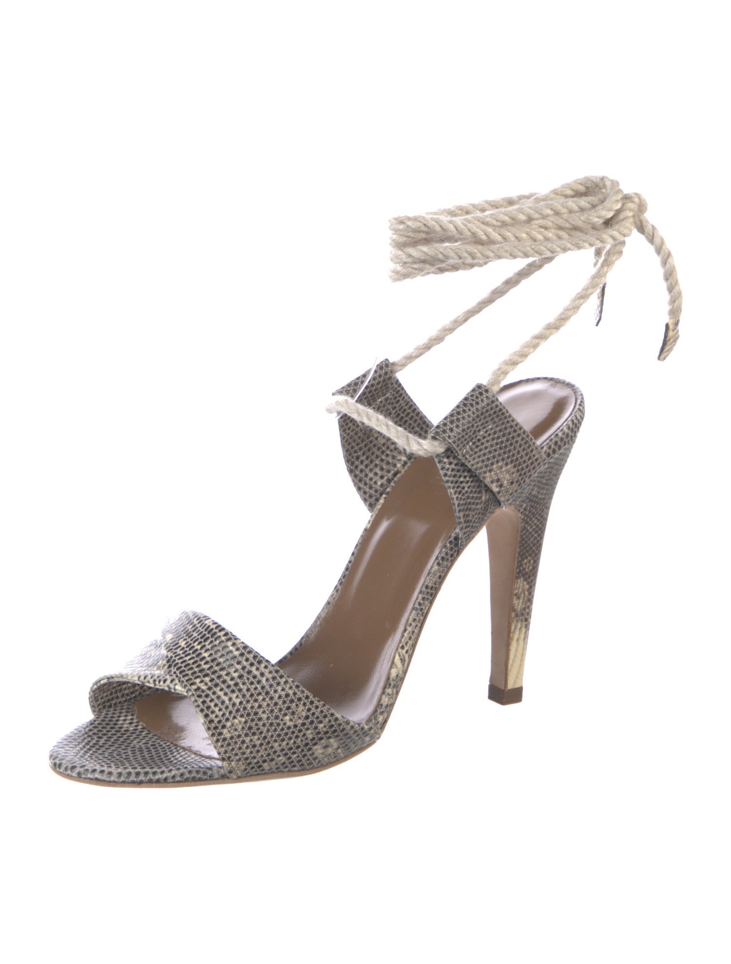 Hermès Lizard Animal Print Sandals