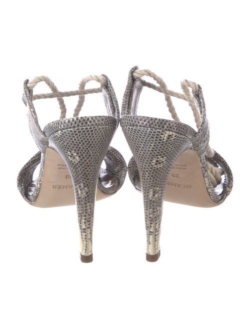 Hermès Lizard Animal Print Sandals