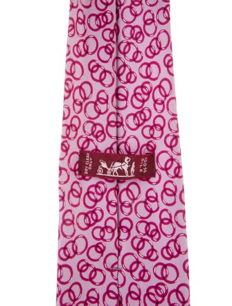 Hermès Patterned Silk Tie