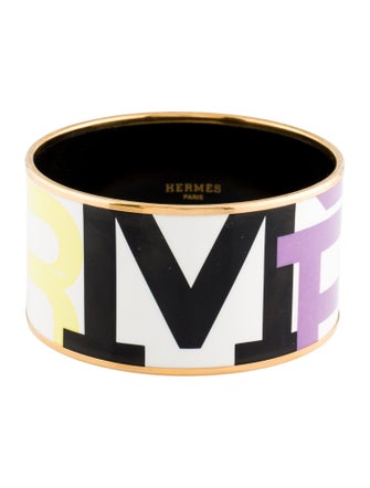 Hermès Enamel Capitales Extra Wide Bracelet