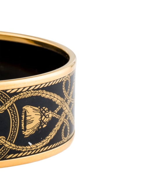 Hermès Enamel Wide Bangle Bracelet