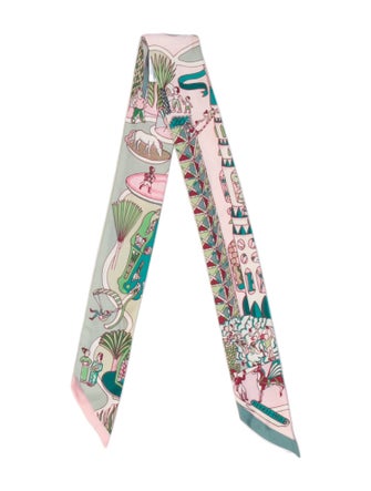 Hermès Exposition Universelle Silk Twilly Scarf