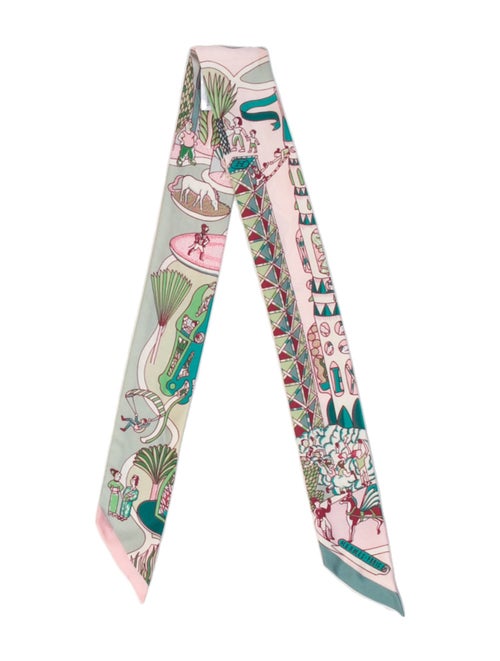 Hermès Exposition Universelle Silk Twilly Scarf