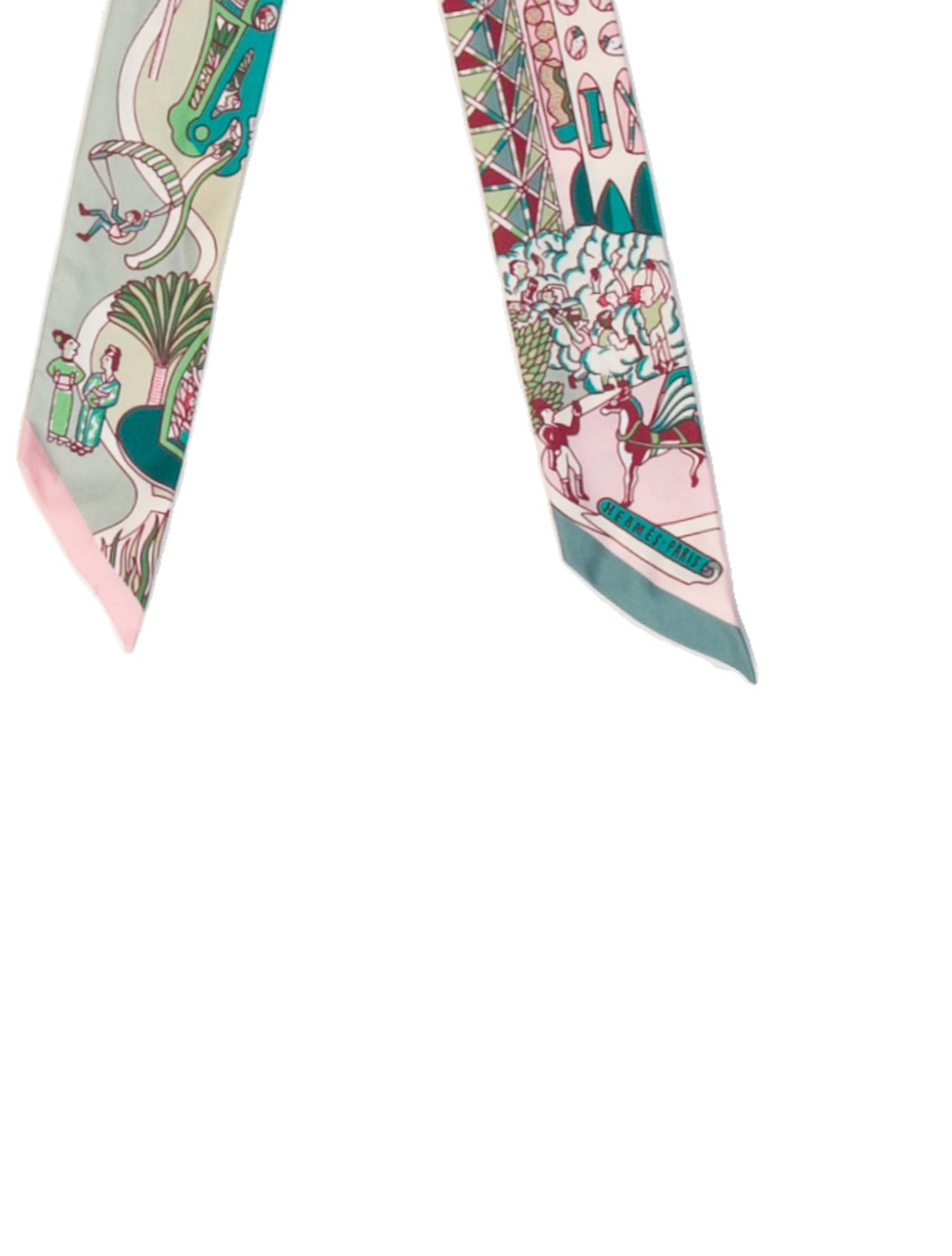 Hermès Exposition Universelle Silk Twilly Scarf