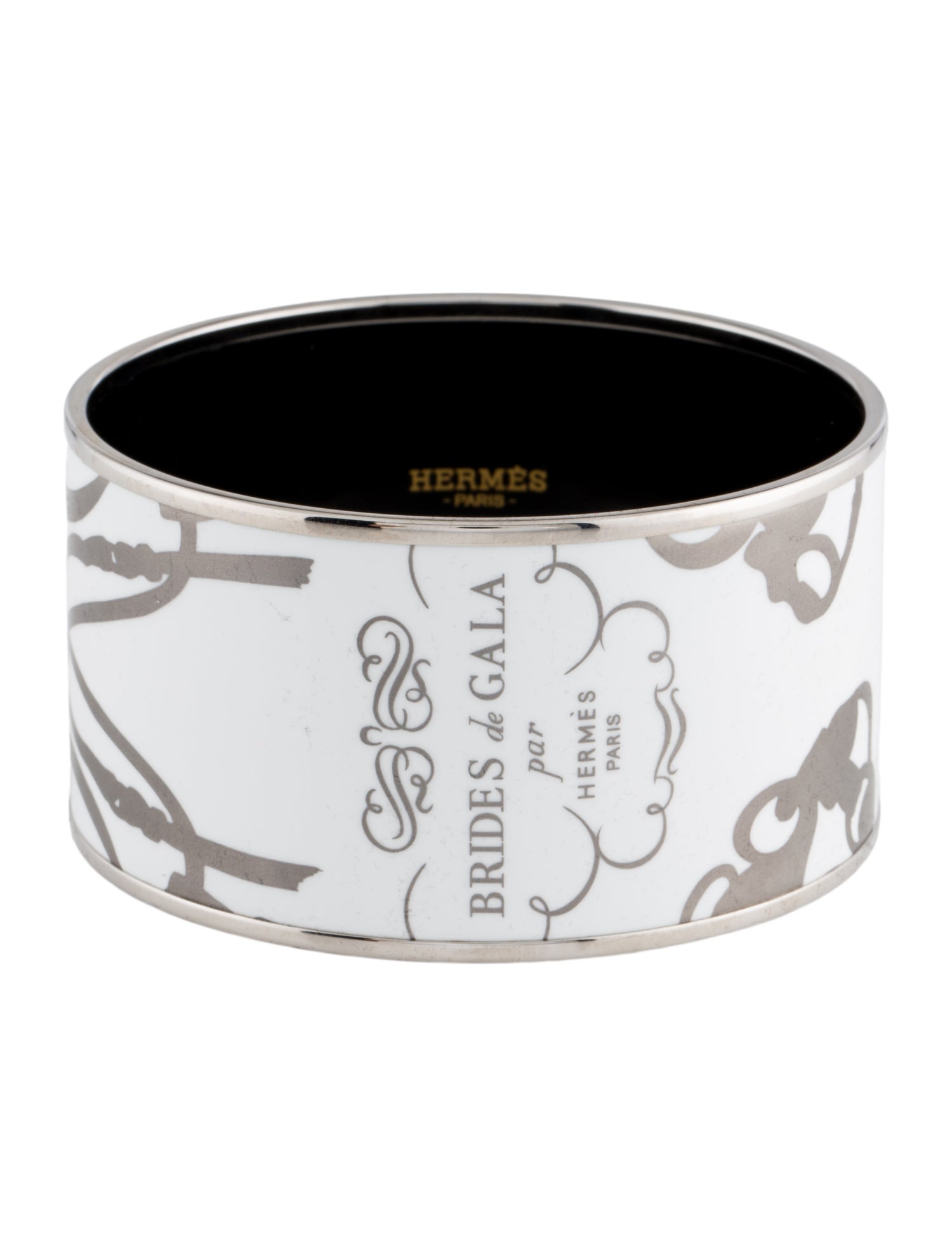 Hermès Enamel Brides De Gala Bangle Bracelet