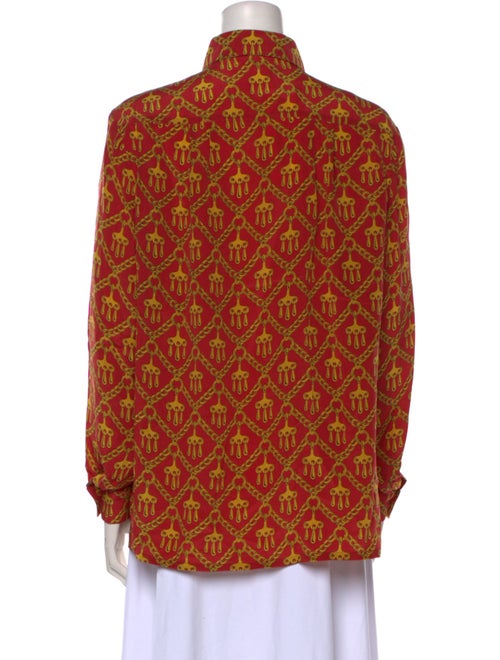 Hermès Silk Printed Blouse