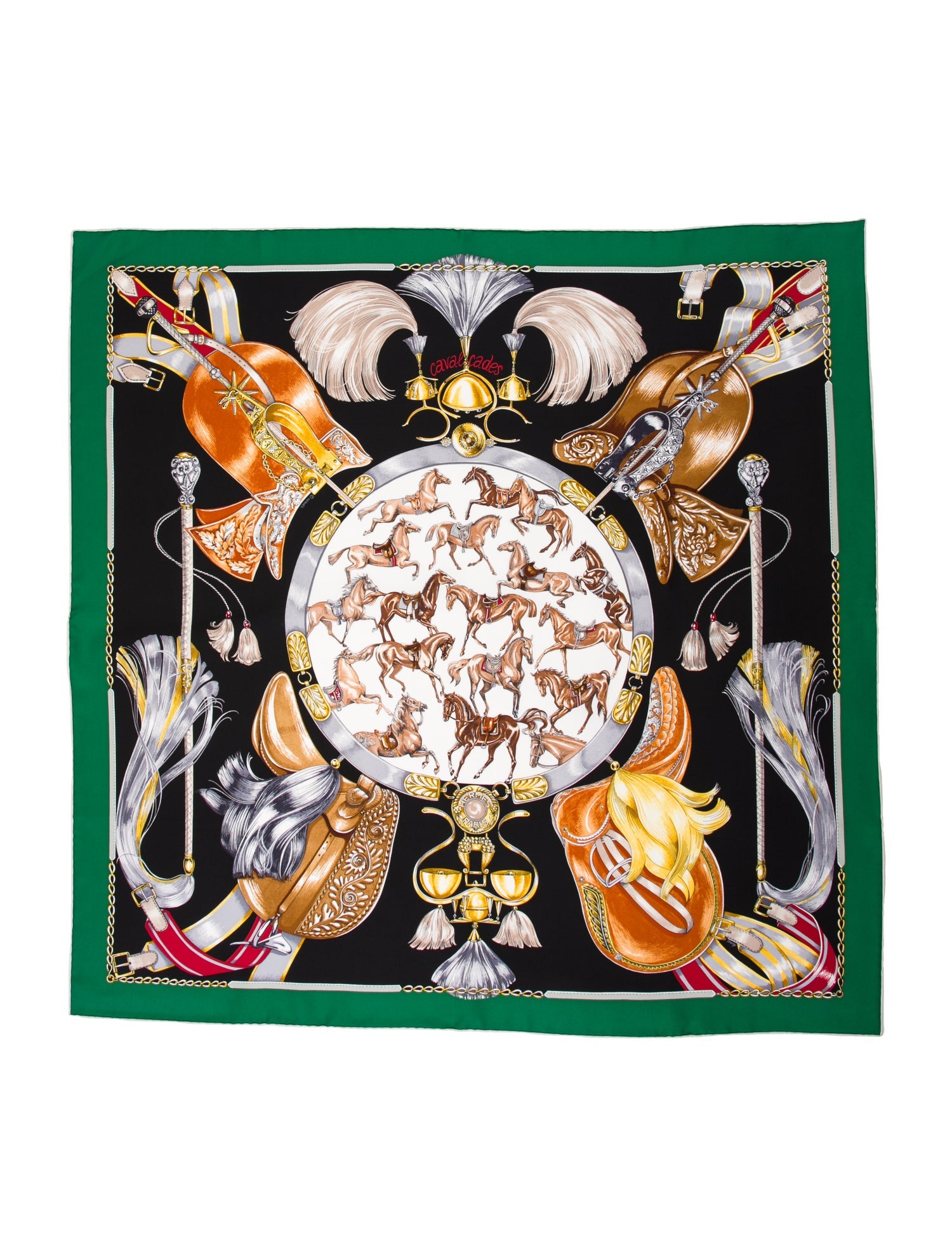 Hermès Cavalcades Silk Scarf