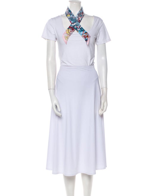 Hermès De l'Ombrelle aux Duels Silk Twilly Scarf