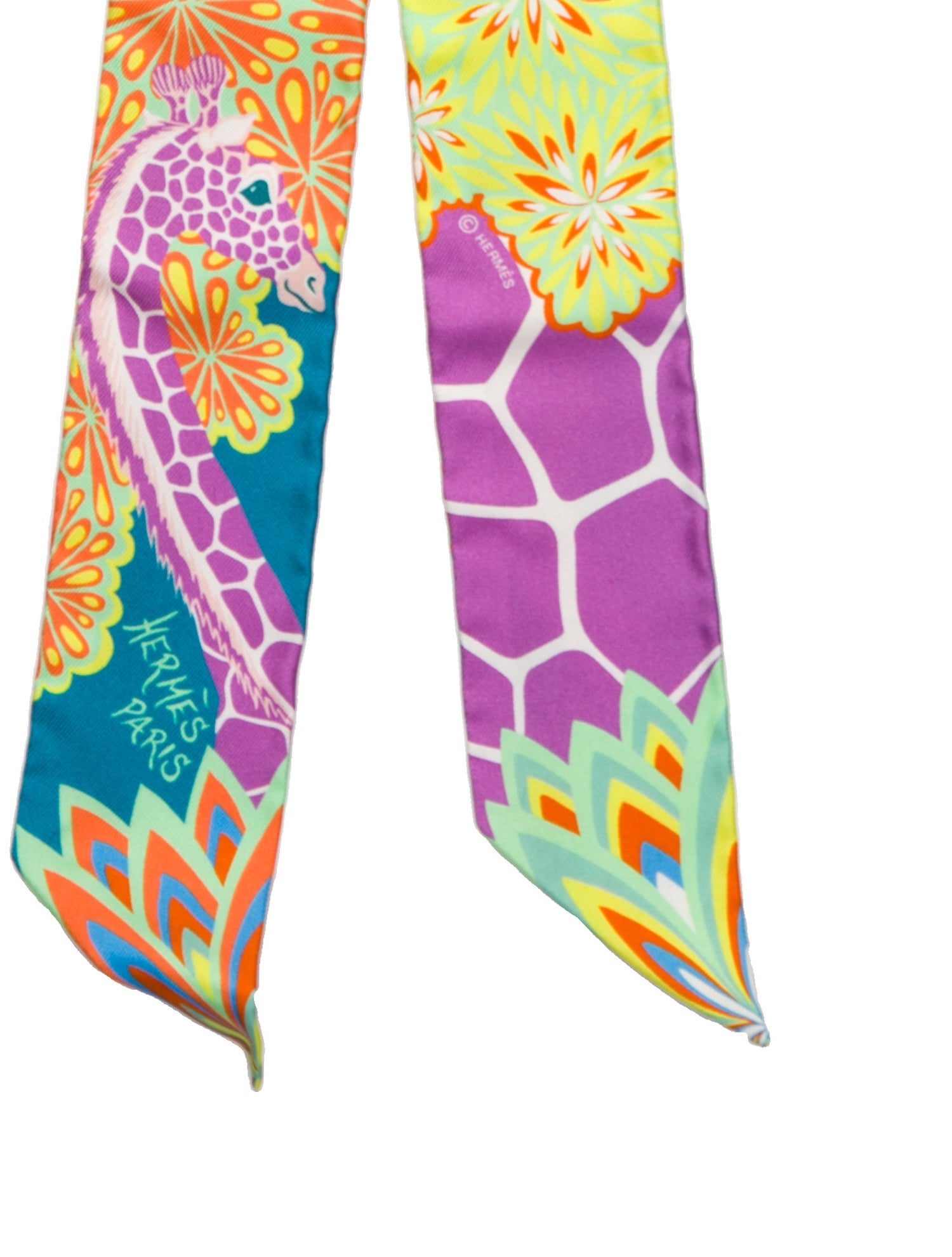 Hermès The Three Graces Silk Twilly Scarf w/ Tags