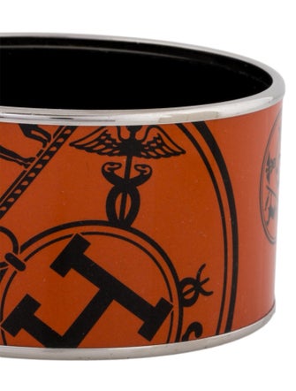 Hermès Extra Wide Enamel Bangle Bracelet