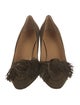 Hermès Suede Fringe Trim Accent Pumps