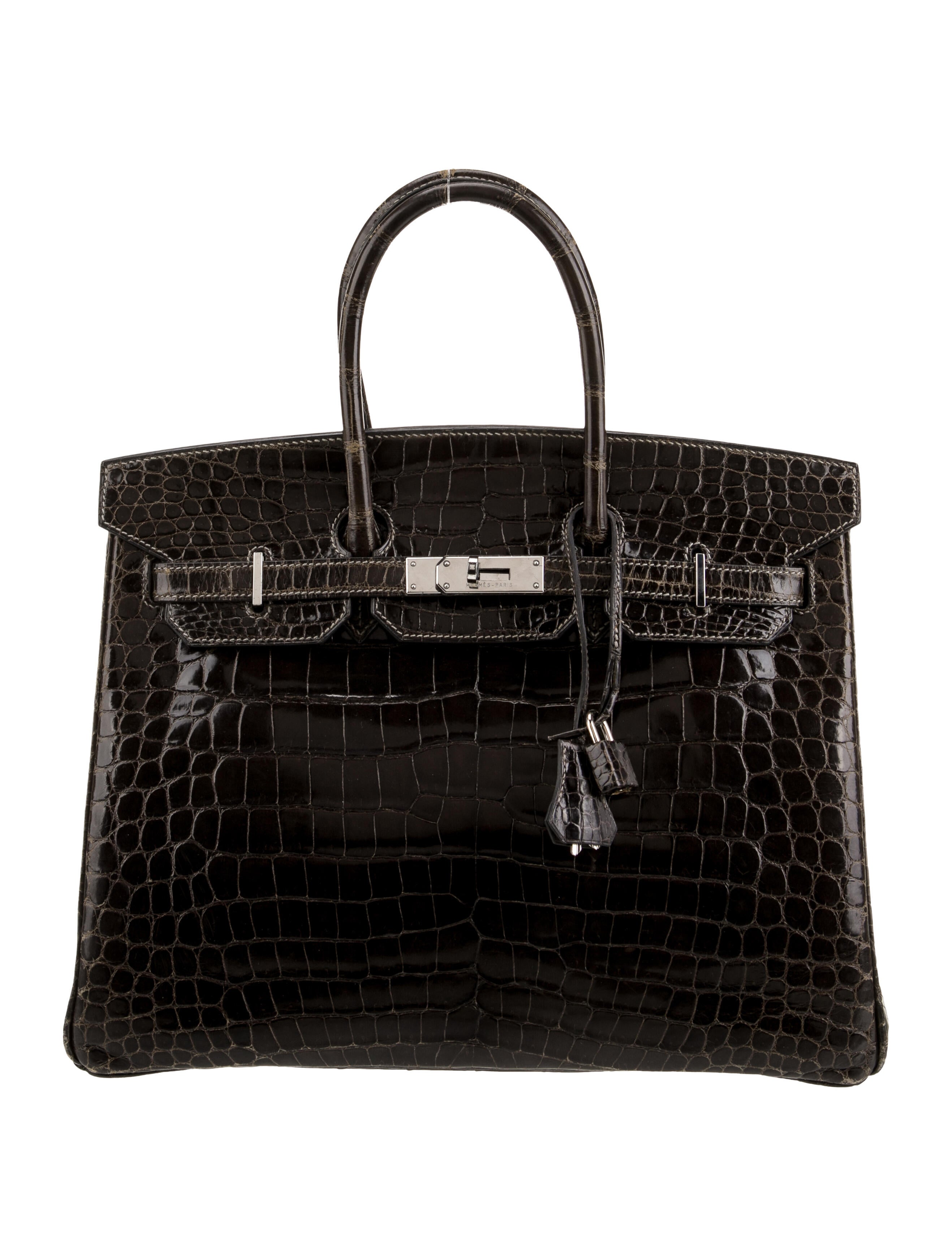 Hermès Shiny Porosus Crocodile Birkin 35